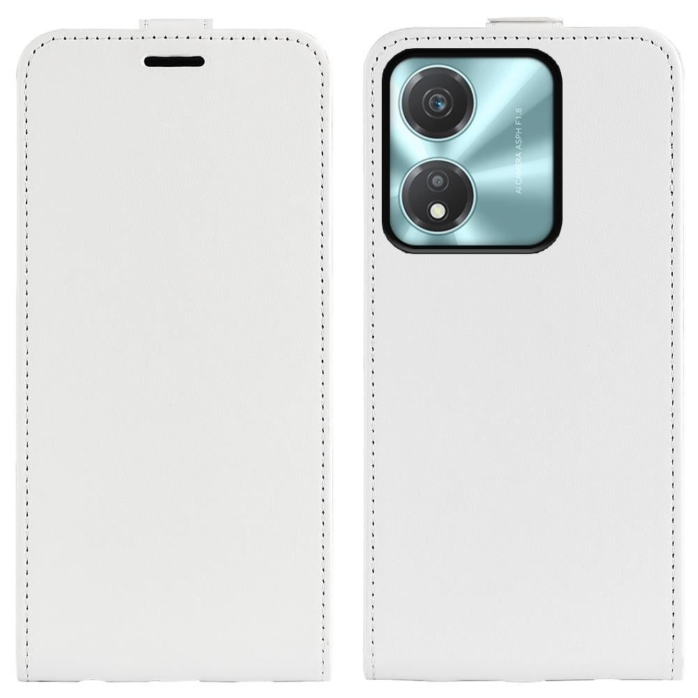 Honor X5c Plus Texture Vertical Flip Leather Wallet Case with Card Slot, PU TPU Shockproof Protective Cover, Anti-Drop Magnetic Folio Phone Case