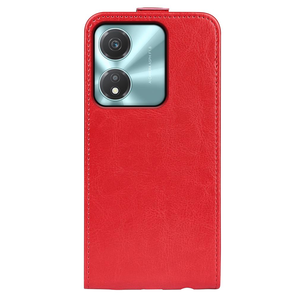 Honor X5c Plus Texture Vertical Flip Leather Wallet Case with Card Slot, PU TPU Shockproof Protective Cover, Anti-Drop Magnetic Folio Phone Case