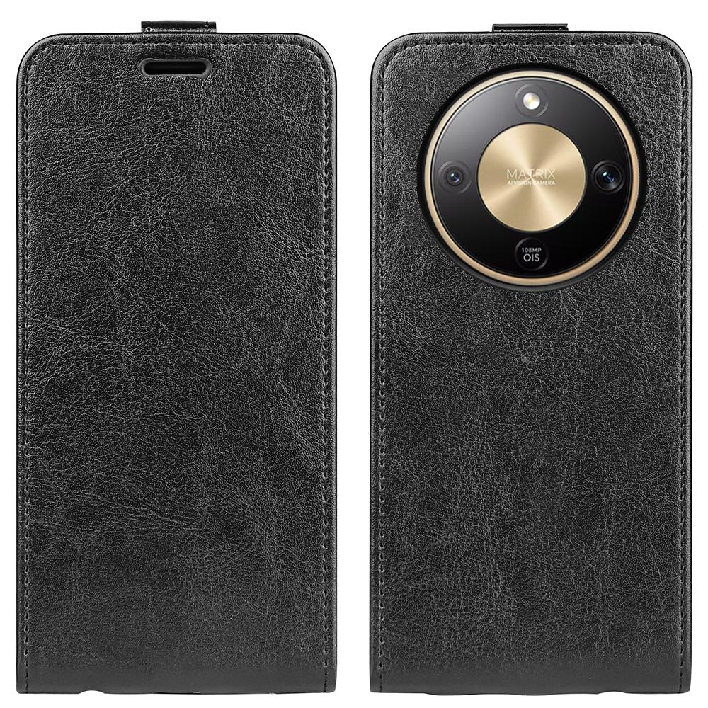 Honor X9d 5G Texture Vertical Flip Leather Wallet Case with Card Slot, PU TPU Shockproof Protective Cover, Anti-Drop Magnetic Folio Phone Case