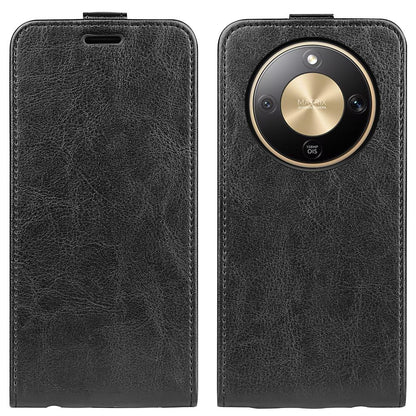 Honor X9d 5G Texture Vertical Flip Leather Wallet Case with Card Slot, PU TPU Shockproof Protective Cover, Anti-Drop Magnetic Folio Phone Case