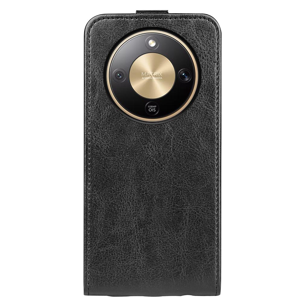 Honor X9d 5G Texture Vertical Flip Leather Wallet Case with Card Slot, PU TPU Shockproof Protective Cover, Anti-Drop Magnetic Folio Phone Case