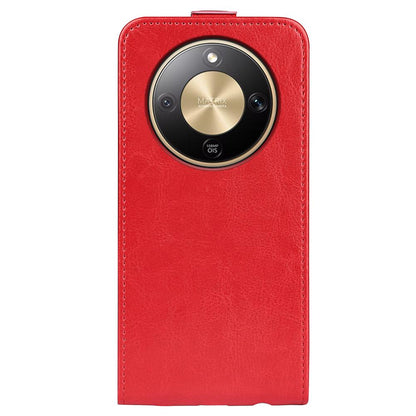 Honor X9d 5G Texture Vertical Flip Leather Wallet Case with Card Slot, PU TPU Shockproof Protective Cover, Anti-Drop Magnetic Folio Phone Case