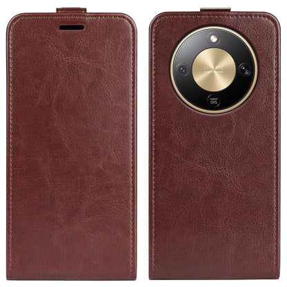 Honor X9d 5G Texture Vertical Flip Leather Wallet Case with Card Slot, PU TPU Shockproof Protective Cover, Anti-Drop Magnetic Folio Phone Case