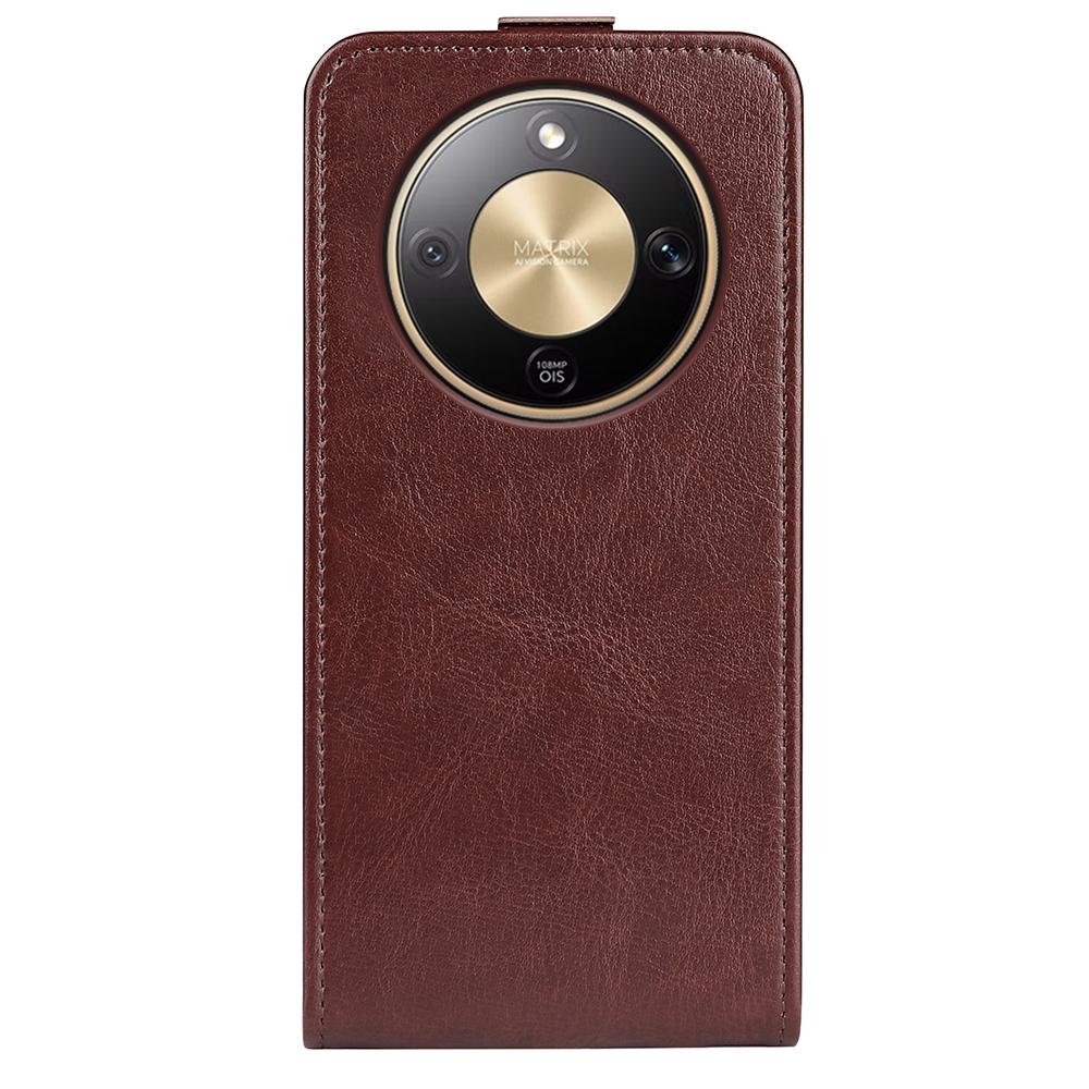 Honor X9d 5G Texture Vertical Flip Leather Wallet Case with Card Slot, PU TPU Shockproof Protective Cover, Anti-Drop Magnetic Folio Phone Case