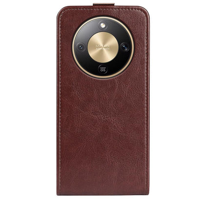 Honor X9d 5G Texture Vertical Flip Leather Wallet Case with Card Slot, PU TPU Shockproof Protective Cover, Anti-Drop Magnetic Folio Phone Case
