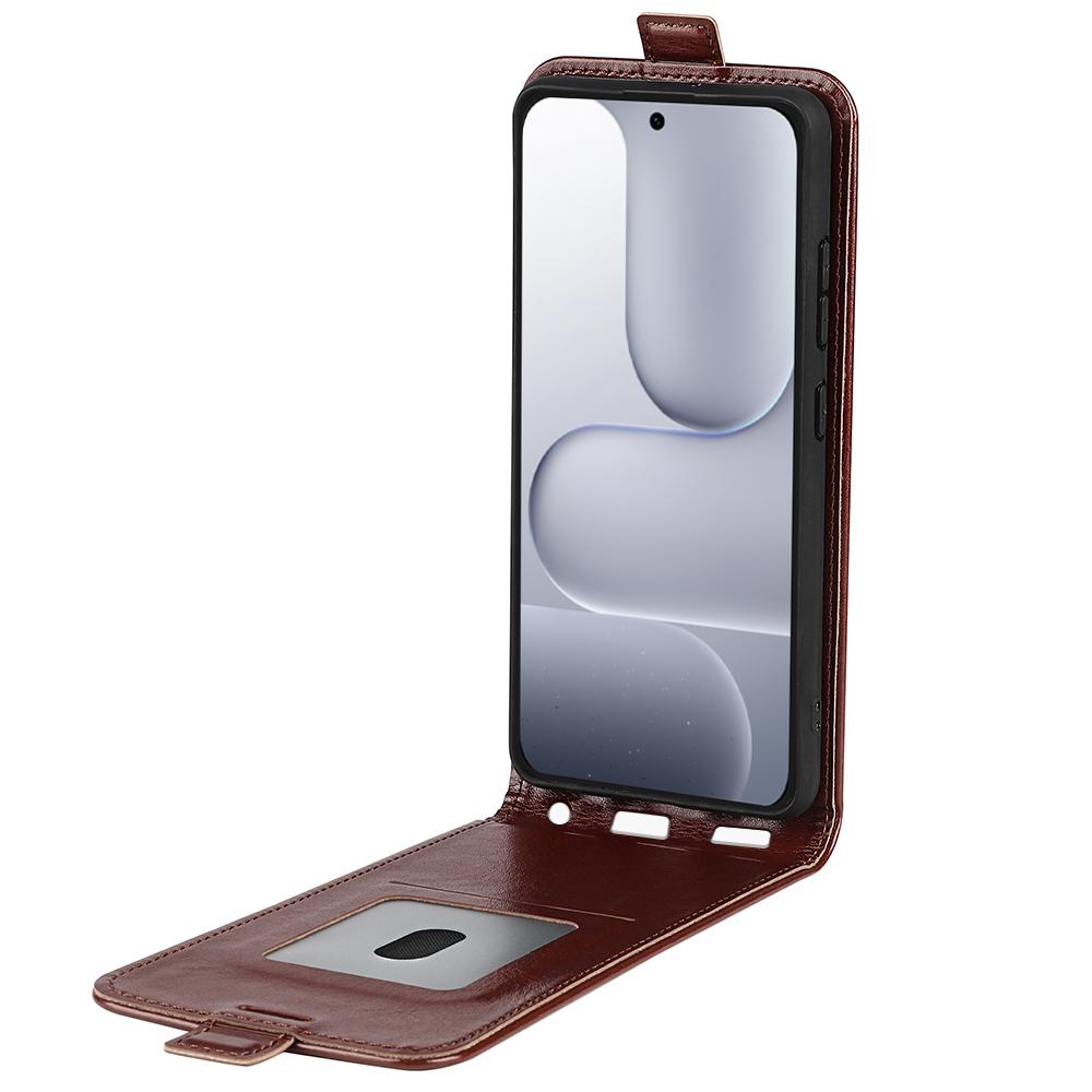 Honor 500 Pro 155.8mm Texture Vertical Flip Leather Wallet Case with Card Slot, PU TPU Shockproof Protective Cover, Anti-Drop Magnetic Folio Phone Case