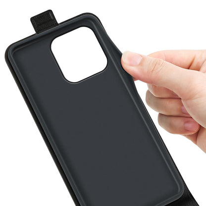 Honor 600 Lite Texture Vertical Flip Leather Wallet Case with Card Slot, PU TPU Shockproof Protective Cover, Anti-Drop Magnetic Folio Phone Case