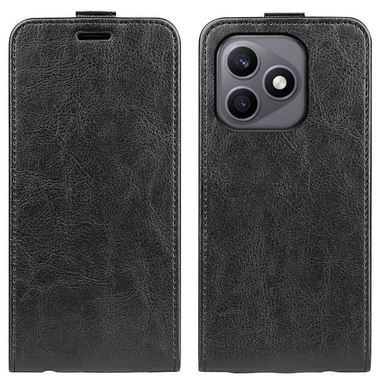 Honor X8d 4G Texture Vertical Flip Leather Wallet Case with Card Slot, PU TPU Shockproof Protective Cover, Anti-Drop Magnetic Folio Phone Case