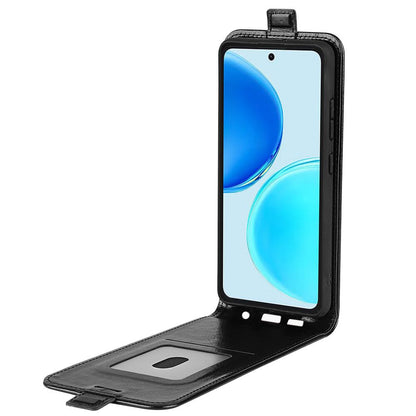 Honor X8d 4G Texture Vertical Flip Leather Wallet Case with Card Slot, PU TPU Shockproof Protective Cover, Anti-Drop Magnetic Folio Phone Case
