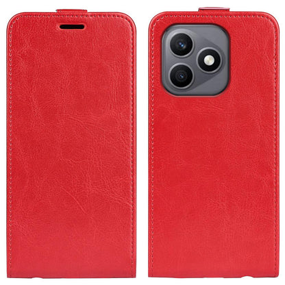 Honor X8d 4G Texture Vertical Flip Leather Wallet Case with Card Slot, PU TPU Shockproof Protective Cover, Anti-Drop Magnetic Folio Phone Case
