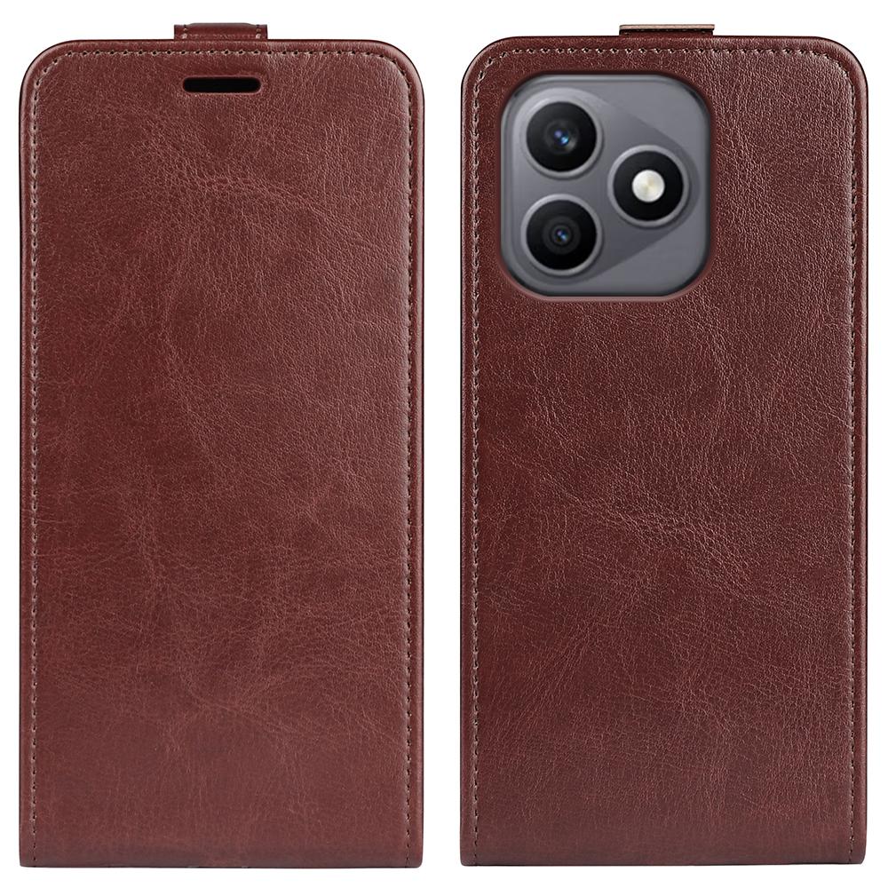 Honor X8d 4G Texture Vertical Flip Leather Wallet Case with Card Slot, PU TPU Shockproof Protective Cover, Anti-Drop Magnetic Folio Phone Case