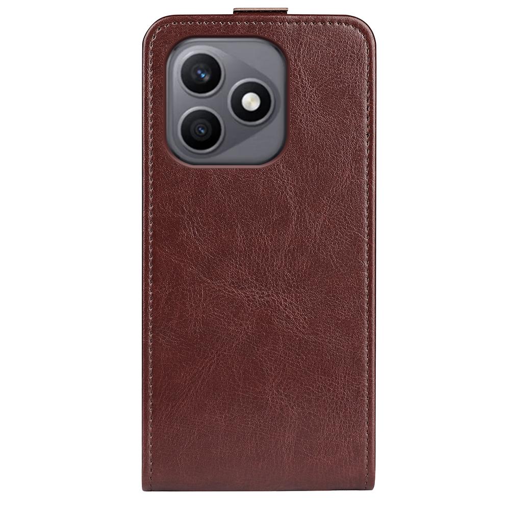 Honor X8d 4G Texture Vertical Flip Leather Wallet Case with Card Slot, PU TPU Shockproof Protective Cover, Anti-Drop Magnetic Folio Phone Case