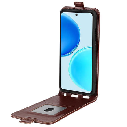 Honor X8d 4G Texture Vertical Flip Leather Wallet Case with Card Slot, PU TPU Shockproof Protective Cover, Anti-Drop Magnetic Folio Phone Case