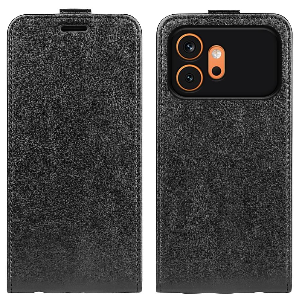 Honor 600 Texture Vertical Flip Leather Wallet Case with Card Slot, PU TPU Shockproof Protective Cover, Anti-Drop Magnetic Folio Phone Case