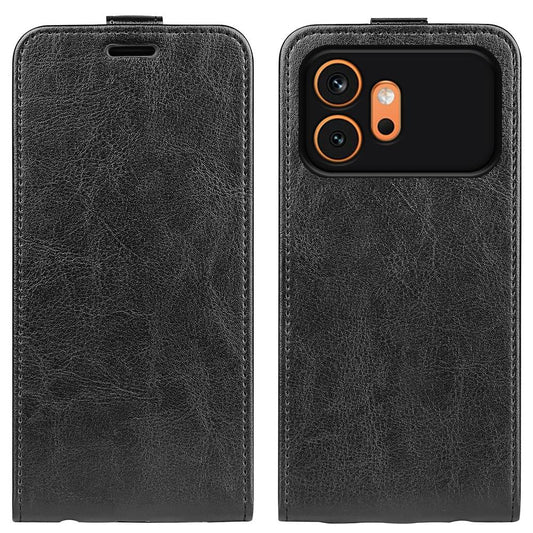 Honor 600 Pro Texture Vertical Flip Leather Wallet Case with Card Slot, PU TPU Shockproof Protective Cover, Anti-Drop Magnetic Folio Phone Case