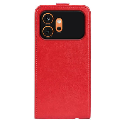 Honor 600 Texture Vertical Flip Leather Wallet Case with Card Slot, PU TPU Shockproof Protective Cover, Anti-Drop Magnetic Folio Phone Case