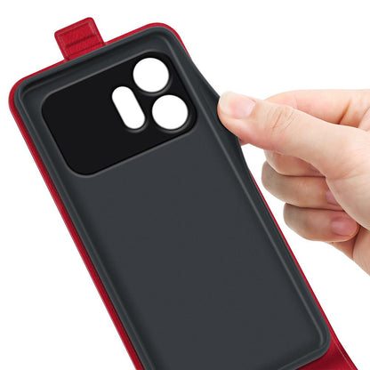 Honor 600 Texture Vertical Flip Leather Wallet Case with Card Slot, PU TPU Shockproof Protective Cover, Anti-Drop Magnetic Folio Phone Case