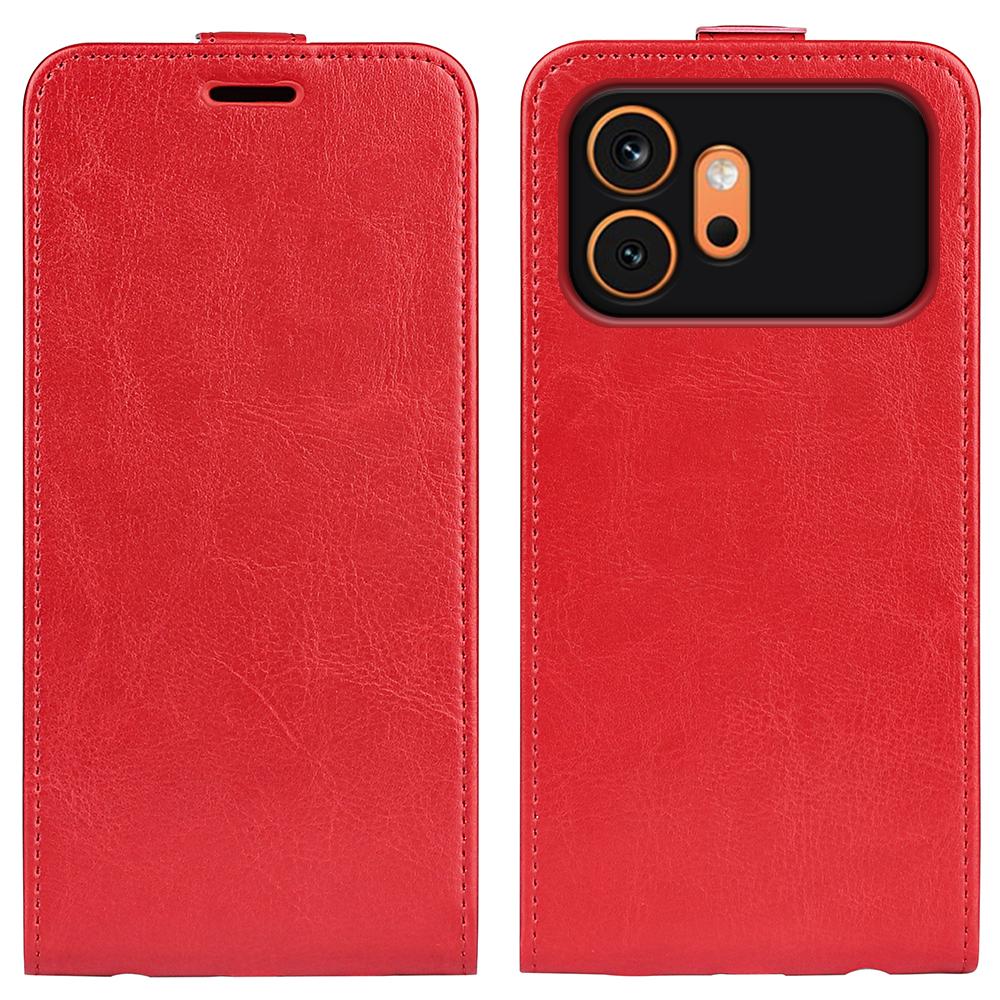 Honor 600 Pro Texture Vertical Flip Leather Wallet Case with Card Slot, PU TPU Shockproof Protective Cover, Anti-Drop Magnetic Folio Phone Case