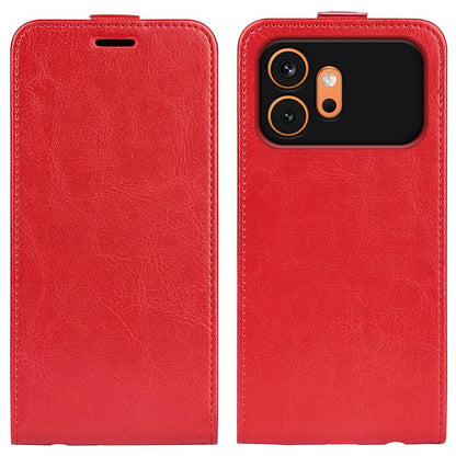 Honor 600 Pro Texture Vertical Flip Leather Wallet Case with Card Slot, PU TPU Shockproof Protective Cover, Anti-Drop Magnetic Folio Phone Case