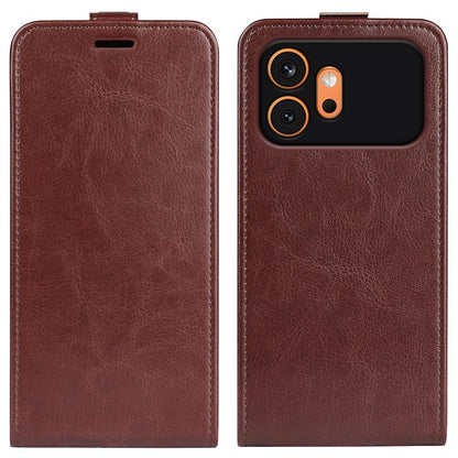Honor 600 Texture Vertical Flip Leather Wallet Case with Card Slot, PU TPU Shockproof Protective Cover, Anti-Drop Magnetic Folio Phone Case