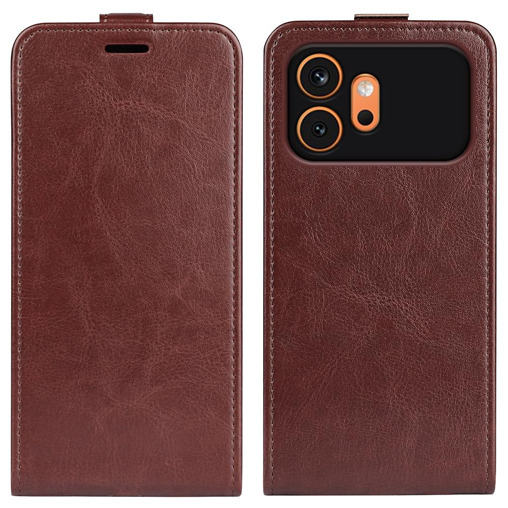 Honor 600 Pro Texture Vertical Flip Leather Wallet Case with Card Slot, PU TPU Shockproof Protective Cover, Anti-Drop Magnetic Folio Phone Case