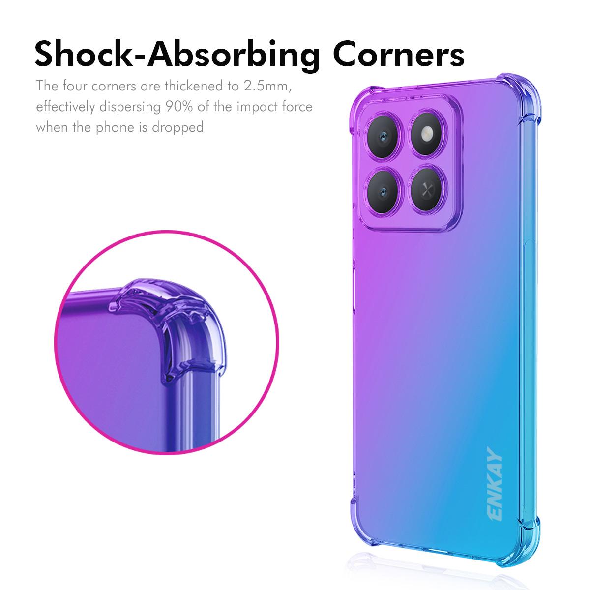 Honor X8c Gradient Airbag TPU Phone Case Shockproof Slim Protective Cover