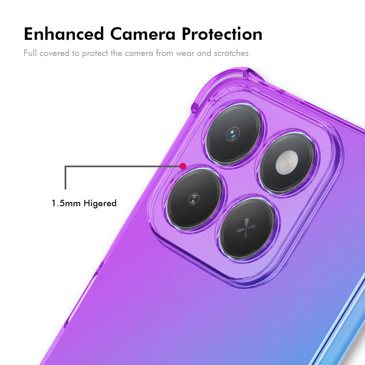 Honor X6c 4G Global Gradient Airbag TPU Phone Case Shockproof Slim Protective Cover