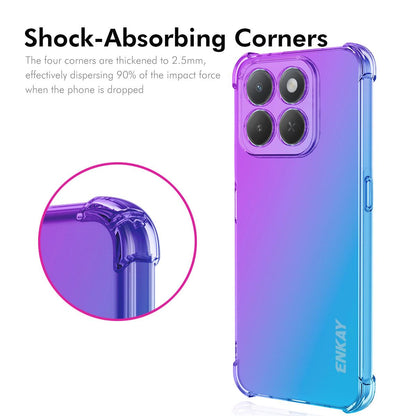 Honor X6c 4G Global Gradient Airbag TPU Phone Case Shockproof Slim Protective Cover