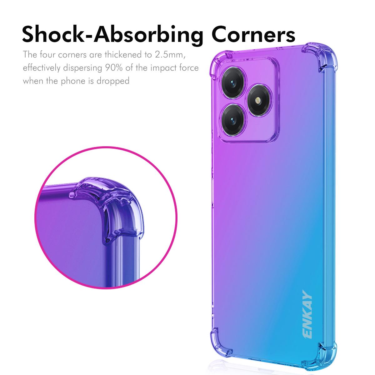 Honor X5c Plus Gradient Airbag TPU Phone Case Shockproof Slim Protective Cover