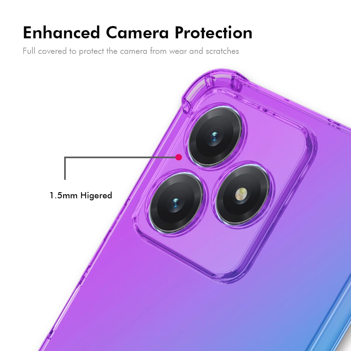 Honor X5c Gradient Airbag TPU Phone Case Shockproof Slim Protective Cover
