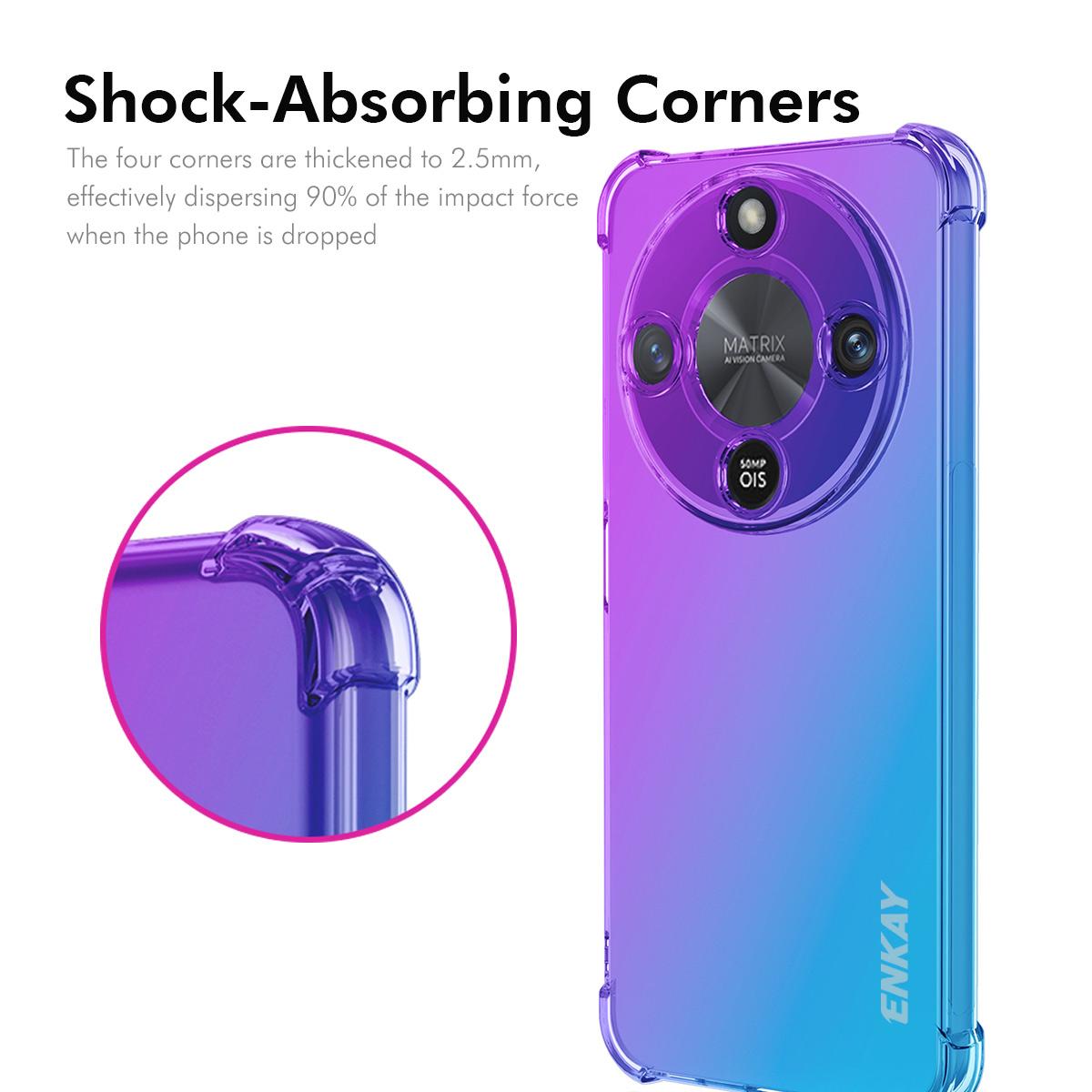 Honor Magic8 Lite Gradient Airbag TPU Phone Case Shockproof Slim Protective Cover