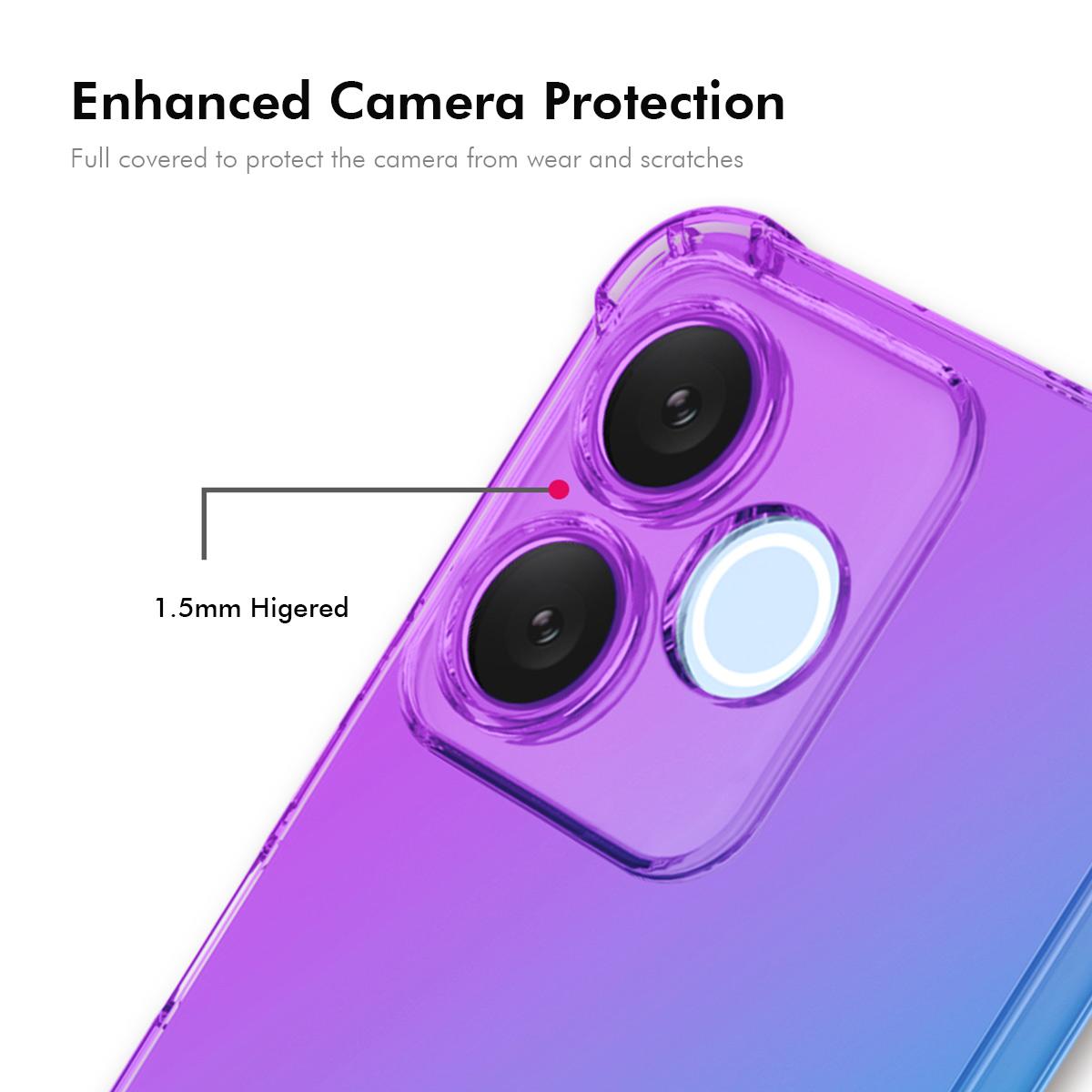 Honor 500 Smart Gradient Airbag TPU Phone Case Shockproof Slim Protective Cover