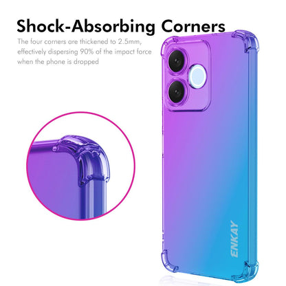 Honor 500 Smart Gradient Airbag TPU Phone Case Shockproof Slim Protective Cover