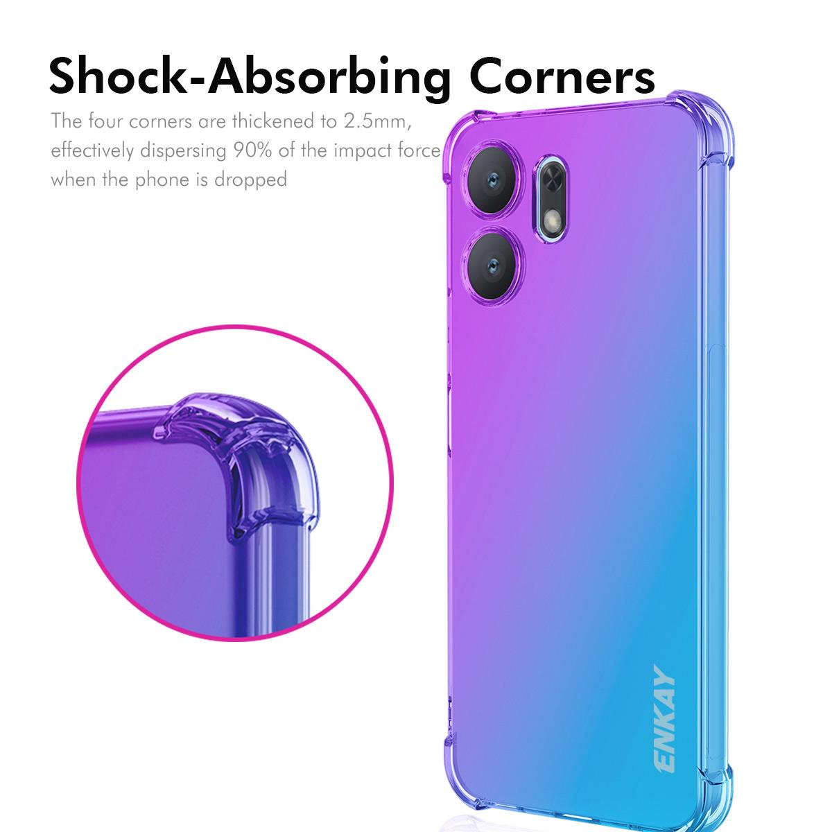 Honor X6d Gradient Airbag TPU Phone Case Shockproof Slim Protective Cover