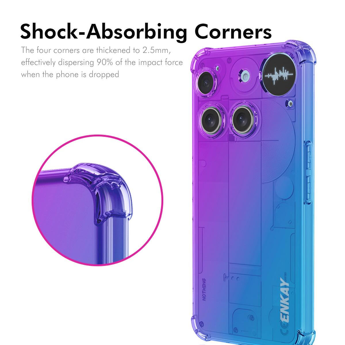 Nothing Phone 3 Gradient Airbag TPU Phone Case Shockproof Slim Protective Cover