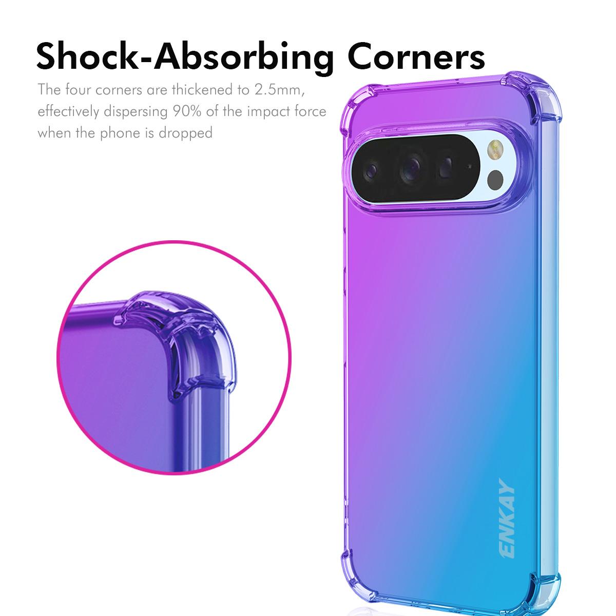 Google Pixel 9 Pro Gradient Airbag TPU Phone Case Shockproof Slim Protective Cover