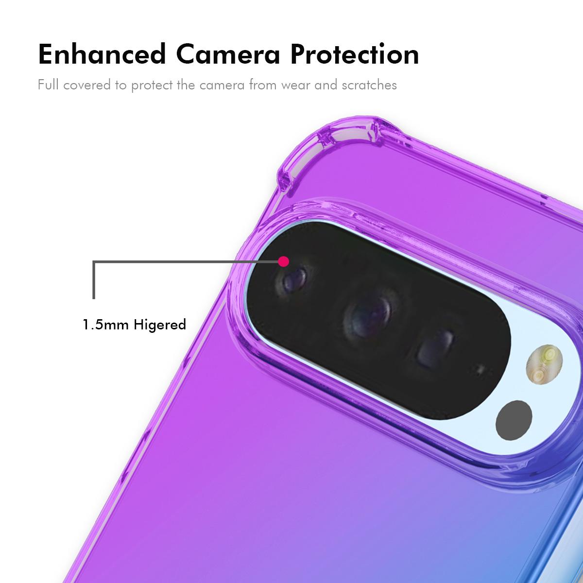 Google Pixel 9 Pro XL Gradient Airbag TPU Phone Case Shockproof Slim Protective Cover