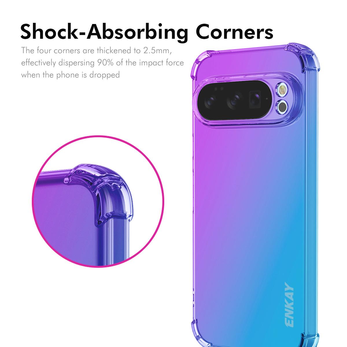 Google Pixel 10 Pro XL Gradient Airbag TPU Phone Case Shockproof Slim Protective Cover