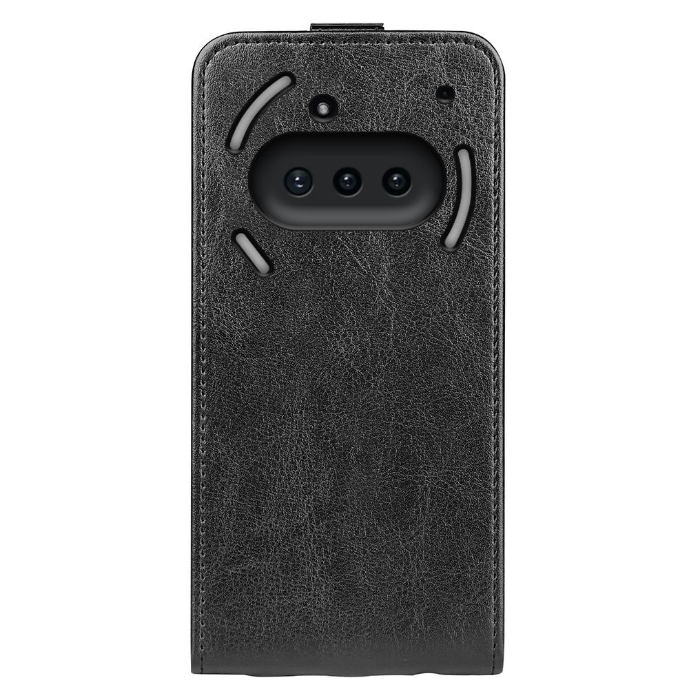 Nothing Phone 3a Texture Vertical Flip Leather Wallet Case with Card Slot, PU TPU Shockproof Protective Cover, Anti-Drop Magnetic Folio Phone Case