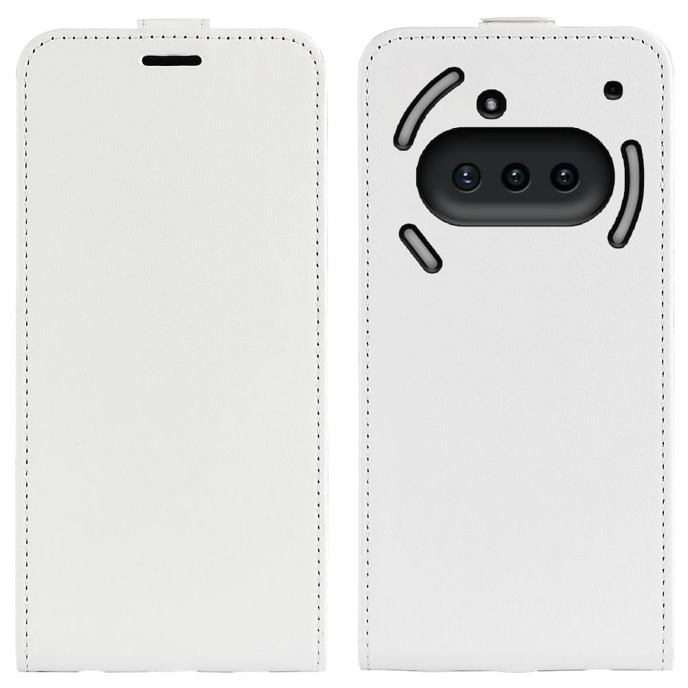 Nothing Phone 3a Texture Vertical Flip Leather Wallet Case with Card Slot, PU TPU Shockproof Protective Cover, Anti-Drop Magnetic Folio Phone Case