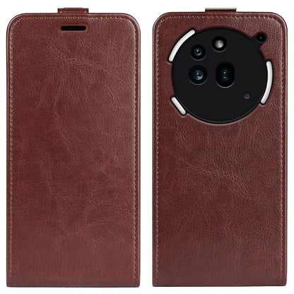 Nothing Phone 3a Pro Texture Vertical Flip Leather Wallet Case with Card Slot, PU TPU Shockproof Protective Cover, Anti-Drop Magnetic Folio Phone Case