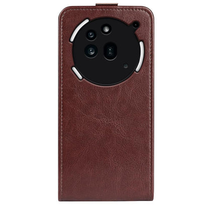 Nothing Phone 3a Pro Texture Vertical Flip Leather Wallet Case with Card Slot, PU TPU Shockproof Protective Cover, Anti-Drop Magnetic Folio Phone Case