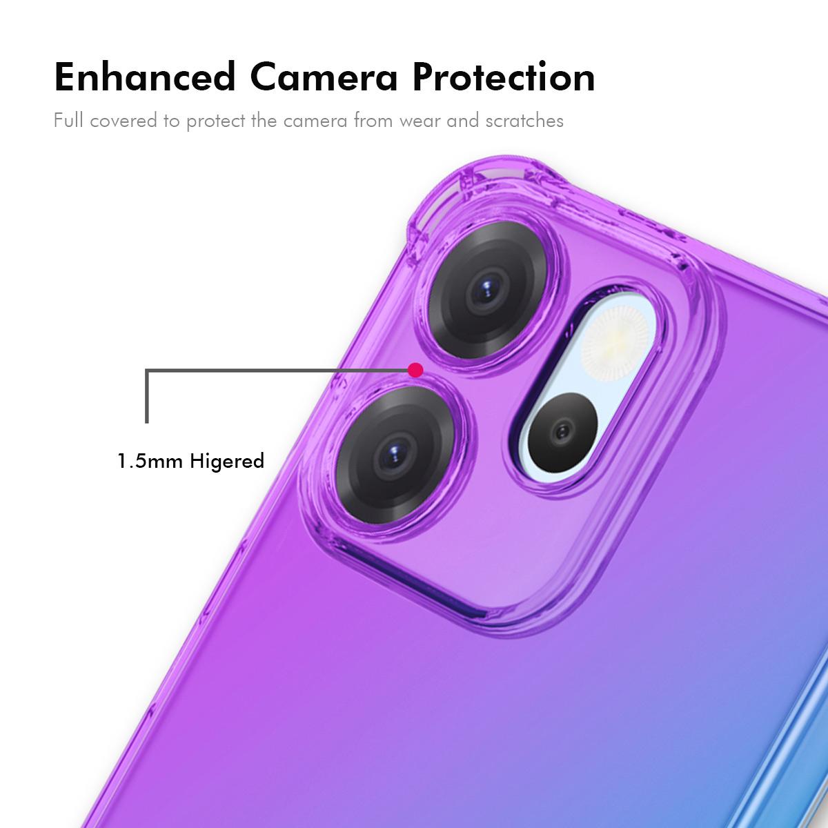 OPPO Reno14 F 5G Gradient Airbag TPU Phone Case Shockproof Slim Protective Cover