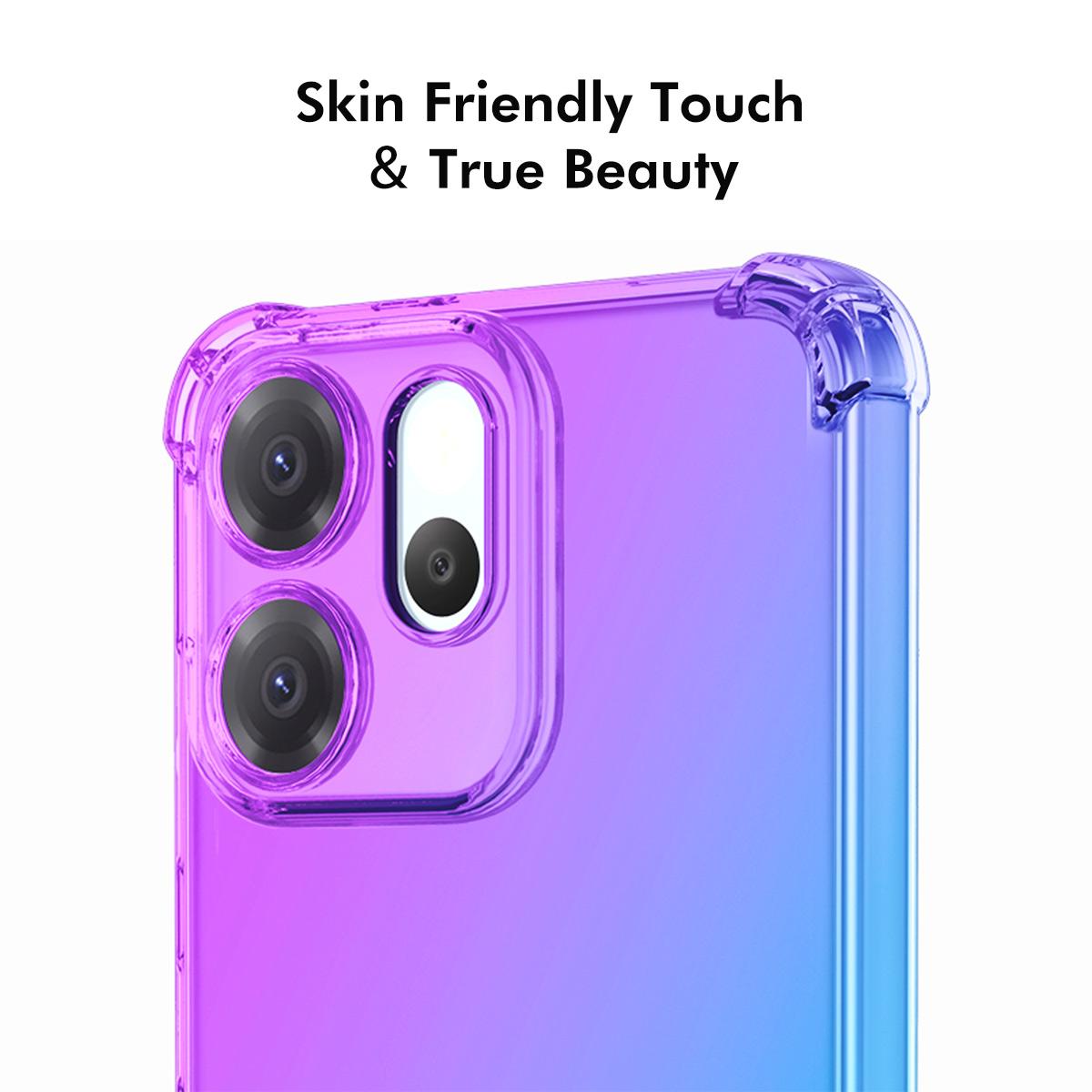 OPPO Reno14 F 5G Gradient Airbag TPU Phone Case Shockproof Slim Protective Cover