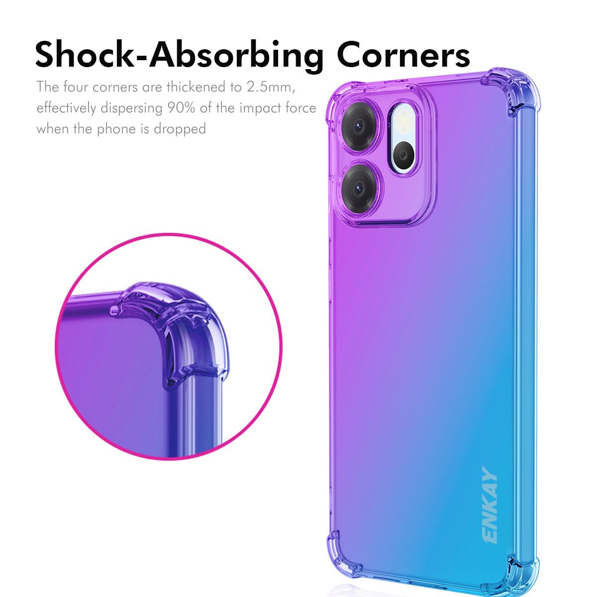 OPPO Reno14 F 5G Gradient Airbag TPU Phone Case Shockproof Slim Protective Cover