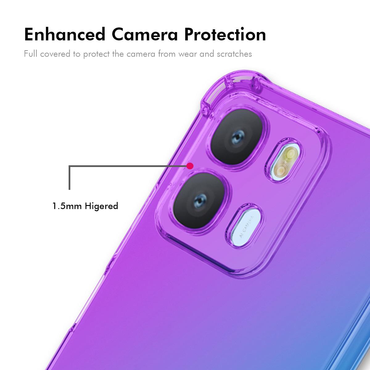 OPPO A6x Gradient Airbag TPU Phone Case Shockproof Slim Protective Cover