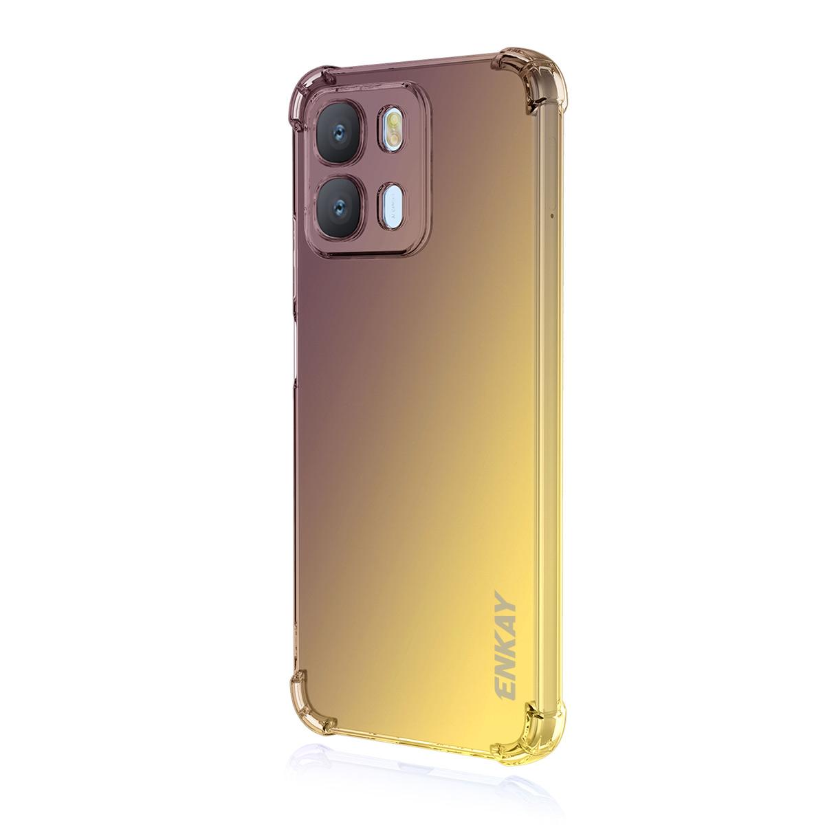 OPPO A6x Gradient Airbag TPU Phone Case Shockproof Slim Protective Cover