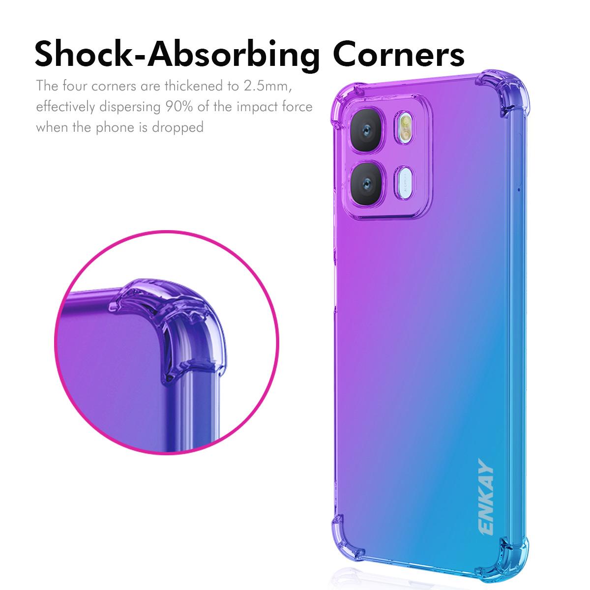 OPPO A6x Gradient Airbag TPU Phone Case Shockproof Slim Protective Cover