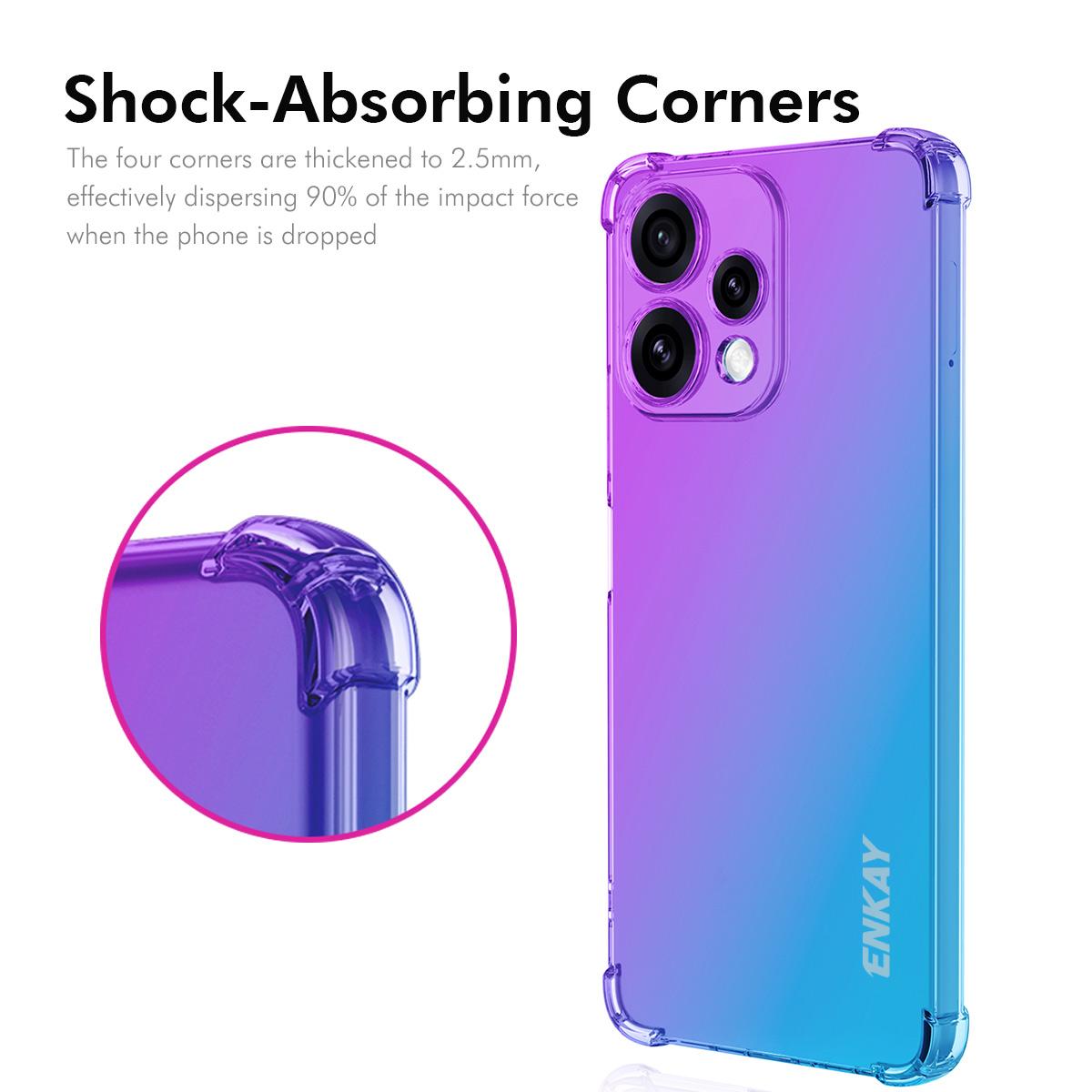 OPPO Reno 15c Gradient Airbag TPU Phone Case Shockproof Slim Protective Cover